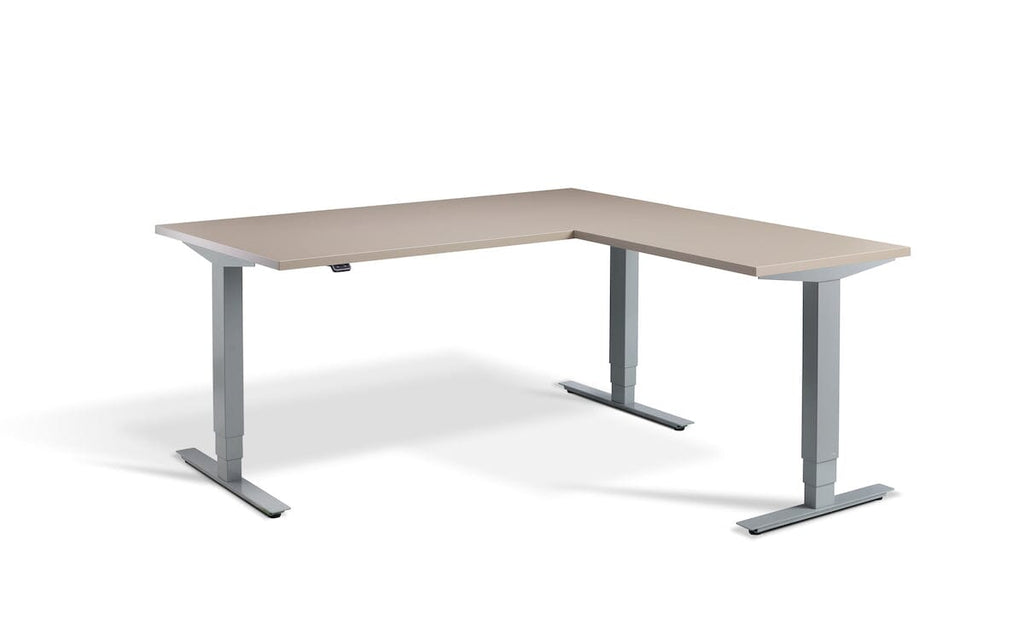 Lavoro Advance Corner Triple Motor Sit-Stand Desk - Silver Frame Accessories Lavoro Stone 1600x1600 Silver