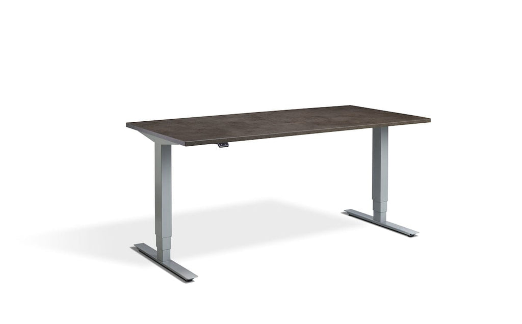 Lavoro Advance Dual Motor Sit-Stand Desk - 700mm Deep Desktops - Silver Frame Accessories Lavoro Dark Concrete 1200x700 Silver