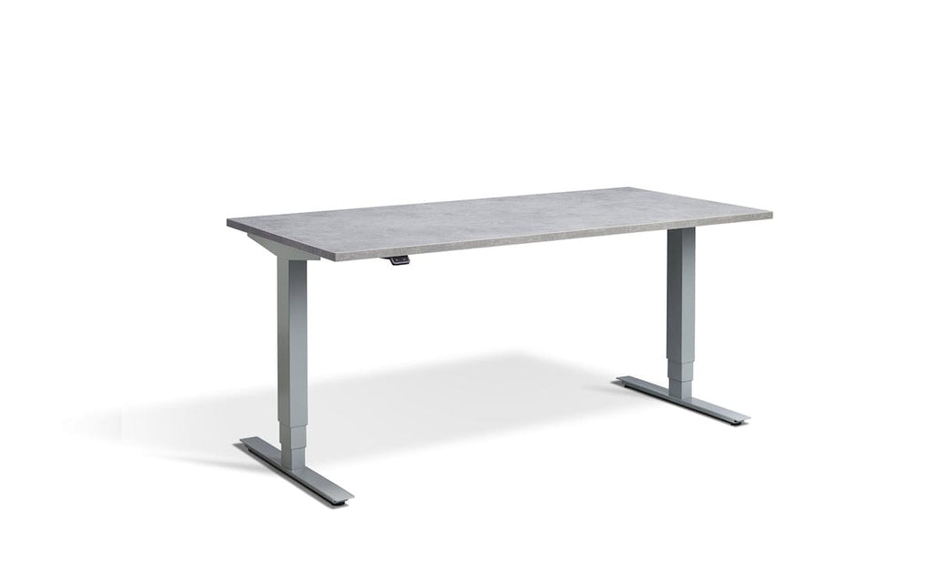 Lavoro Advance Dual Motor Sit-Stand Desk - 800mm Deep Desktops - Silver Frame Accessories Lavoro Light Concrete 1200x800 Silver