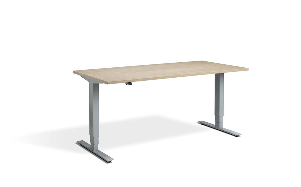 Lavoro Advance Dual Motor Sit-Stand Desk - 700mm Deep Desktops - Silver Frame Accessories Lavoro Natural Oak 1200x700 Silver