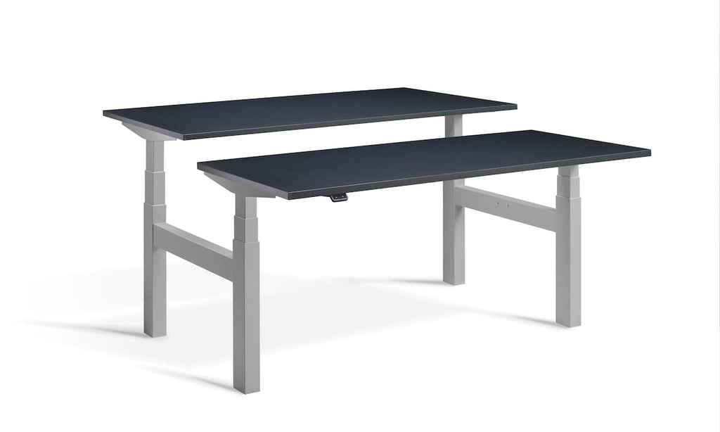 Lavoro Duo - Four Motor Back to Back Sit-Stand Desk - 800 Deep - Silver Frame Accessories Lavoro Anthracite 1200x800 Silver