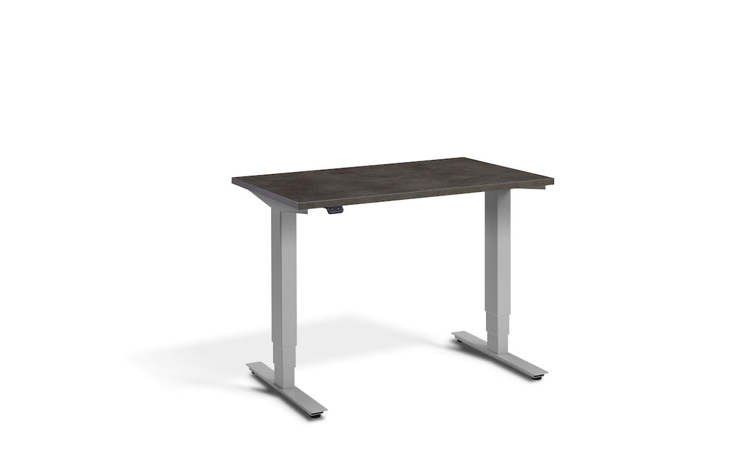 Lavoro Advance Mini Dual Motor Sit-Stand Desk - Silver Frame Accessories Lavoro Dark Concrete  