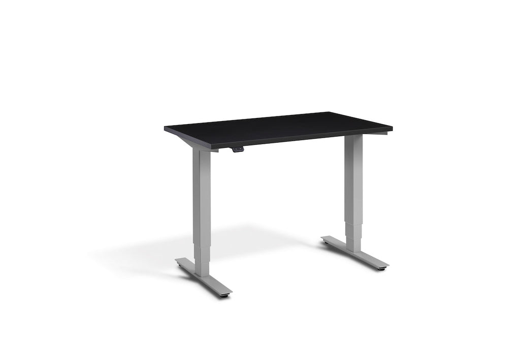 Lavoro Advance Mini Dual Motor Sit-Stand Desk - Silver Frame Accessories Lavoro Soft Black  