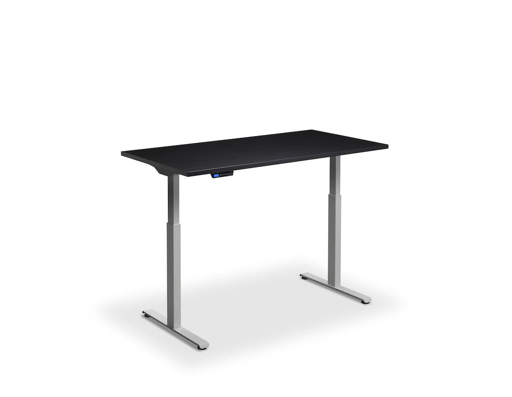 Lavoro Rusa Dual Motor Sit-Stand Desk - 600mm Deep Desktops - Silver Frame Accessories Lavoro Black 1200x600 Silver