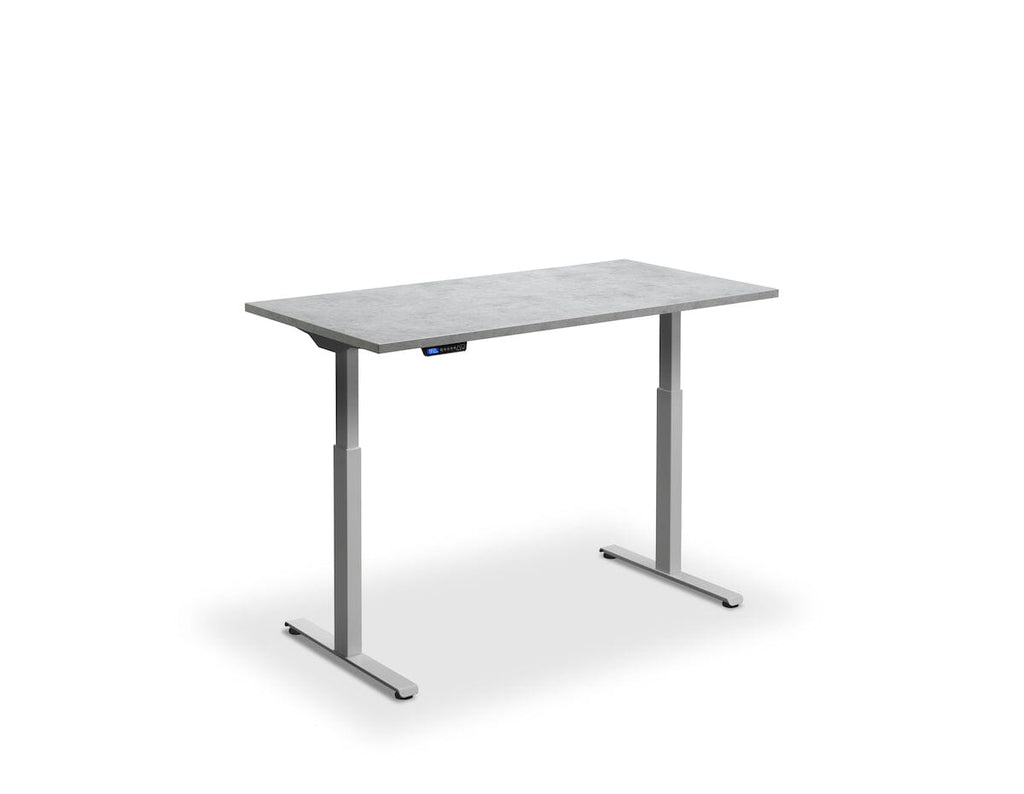 Lavoro Rusa Dual Motor Sit-Stand Desk - 600mm Deep Desktops - Silver Frame Accessories Lavoro Light Concrete 1200x600 Silver