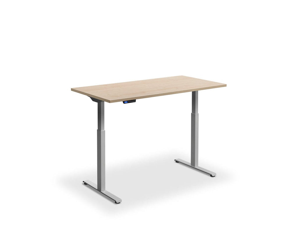 Lavoro Rusa Dual Motor Sit-Stand Desk - 600mm Deep Desktops - Silver Frame Accessories Lavoro Maple 1200x600 Silver