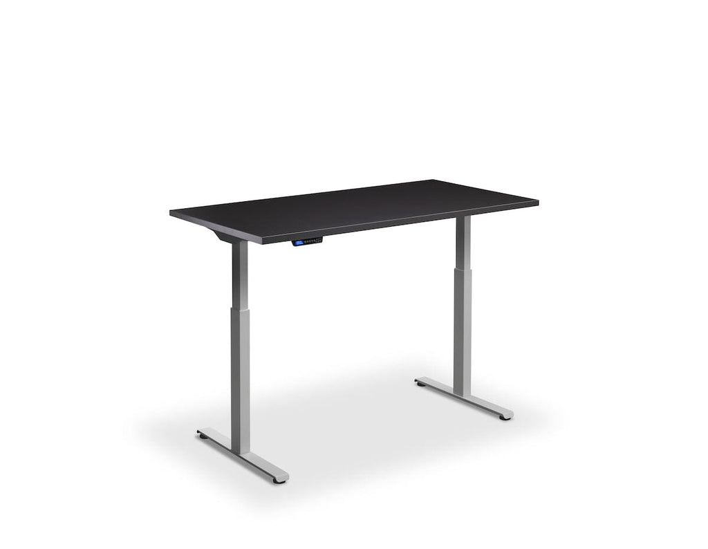 Lavoro Rusa Dual Motor Sit-Stand Desk - 600mm Deep Desktops - Silver Frame Accessories Lavoro Soft Black 1200x600 Silver