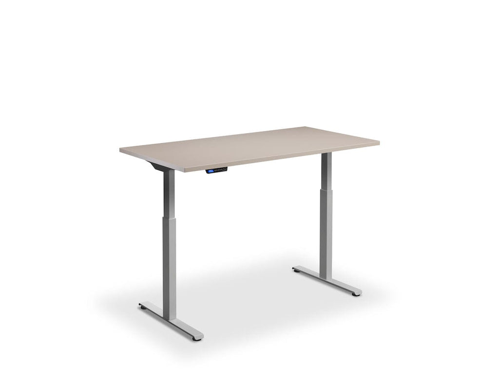 Lavoro Rusa Dual Motor Sit-Stand Desk - 600mm Deep Desktops - Silver Frame Accessories Lavoro Stone 1200x600 Silver