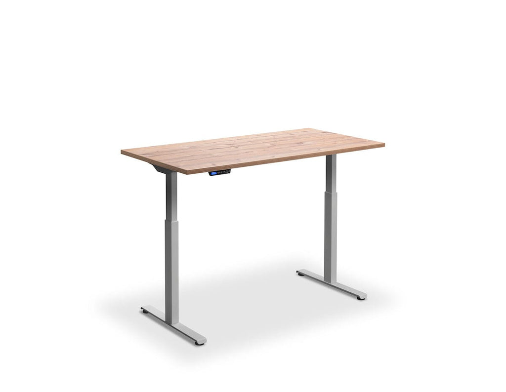 Lavoro Rusa Dual Motor Sit-Stand Desk - 600mm Deep Desktops - Silver Frame Accessories Lavoro Timber 1200x600 Silver