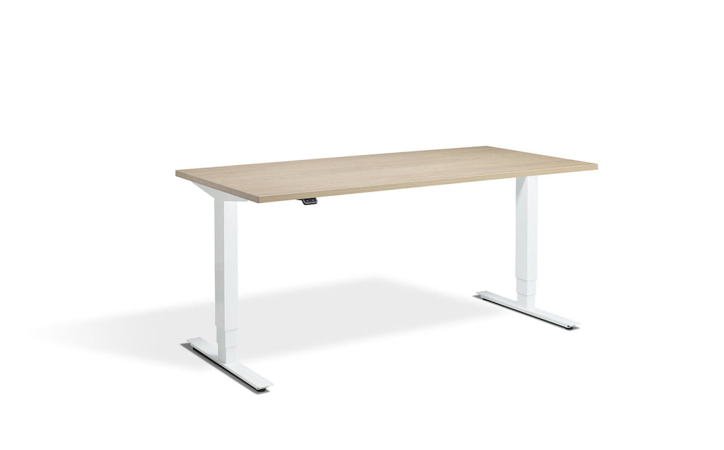 Lavoro Advance Dual Motor Sit-Stand Desk - 800mm Deep Desktops - White Frame Accessories Lavoro Natural Oak 1200x800 White