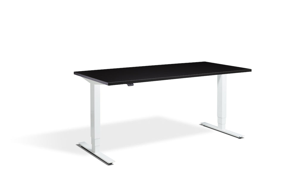 Lavoro Advance Dual Motor Sit-Stand Desk - 800mm Deep Desktops - White Frame Accessories Lavoro Soft Black 1200x800 White