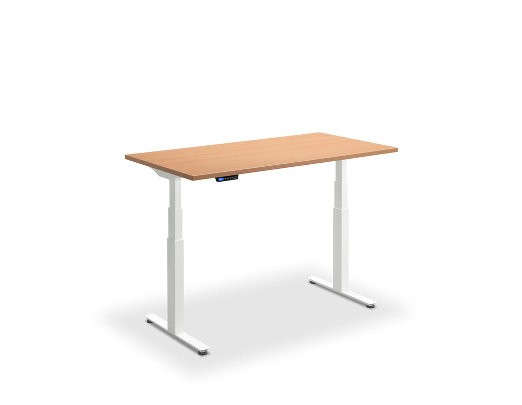 Lavoro Flyga Dual Motor Sit-Stand Desk - 700mm Deep Desktops - White Frame Accessories Lavoro Beech 1200x700 White