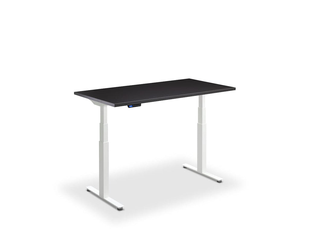 Lavoro Flyga Dual Motor Sit-Stand Desk - 700mm Deep Desktops - White Frame Accessories Lavoro Soft Black 1200x700 White