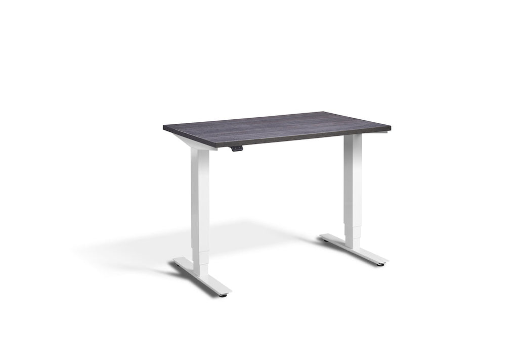 Lavoro Advance Mini Dual Motor Sit-Stand Desk - White Frame Accessories Lavoro Anthracite Sherman Oak  