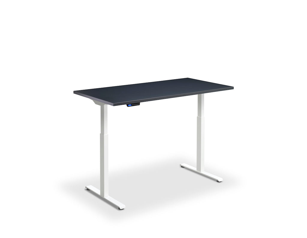 Lavoro Rusa Dual Motor Sit-Stand Desk - 600mm Deep Desktops - White Frame Accessories Lavoro Anthracite 1000x600 White