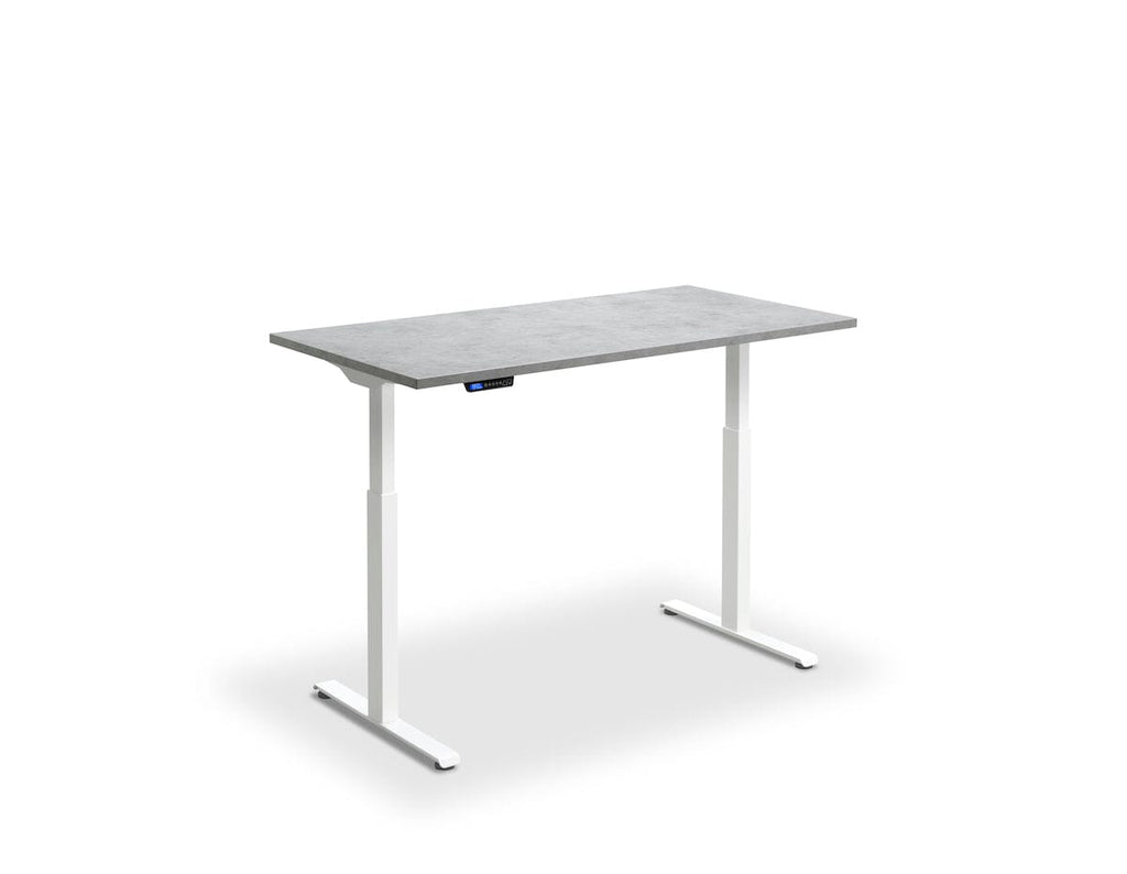 Lavoro Rusa Dual Motor Sit-Stand Desk - 700mm Deep Desktops - White Frame Accessories Lavoro Light Concrete 1200x700 White