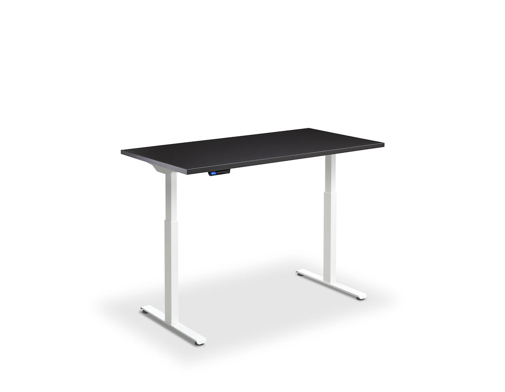 Lavoro Rusa Dual Motor Sit-Stand Desk - 800mm Deep Desktops - White Frame Accessories Lavoro Soft Black 1200x800 White