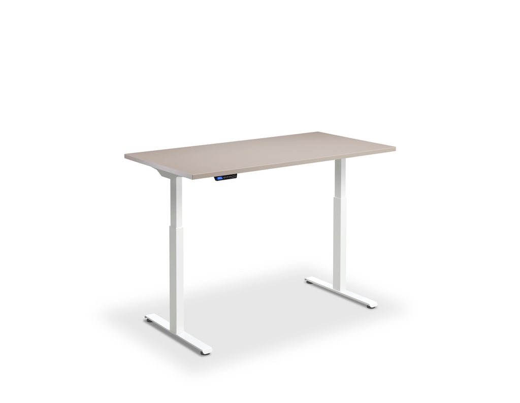 Lavoro Rusa Dual Motor Sit-Stand Desk - 600mm Deep Desktops - White Frame Accessories Lavoro Stone 1000x600 White