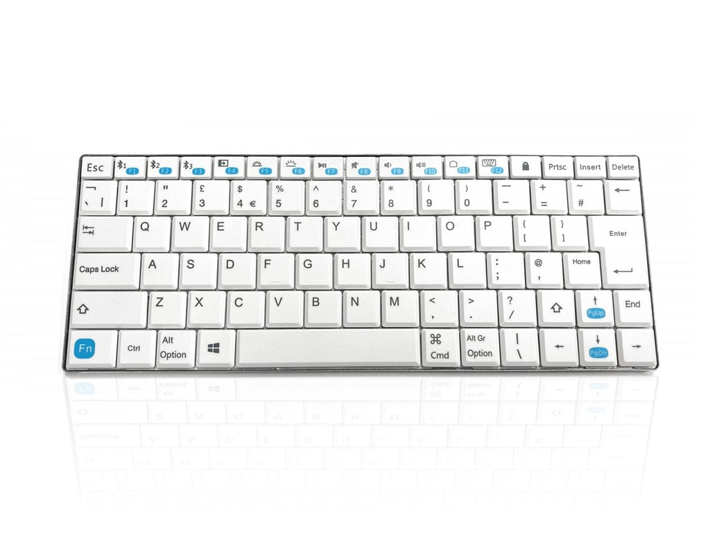 Accuratus Maximus - Mini Layout Multi Device Wireless Bluetooth Keyboard with Scissor Keys Accessories Accuratus White  