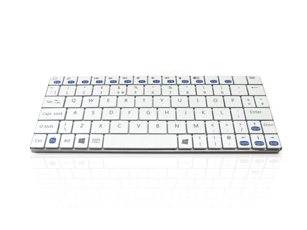 Accuratus Minimus - Minimalist Ultra Sleek Mini Bluetooth® Wireless Keyboard for PC Accessories Accuratus White  