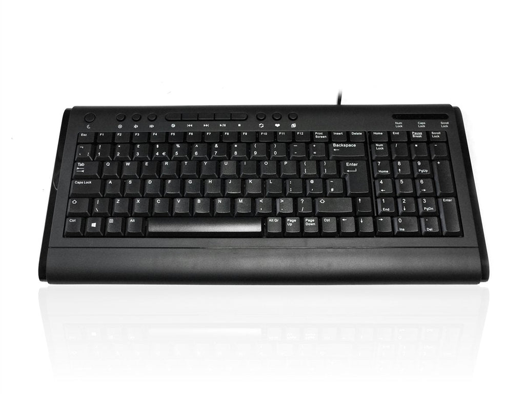 Accuratus 2200 - USB Compact Size Multimedia Keyboard with Gloss Black Styling Accessories Accuratus   