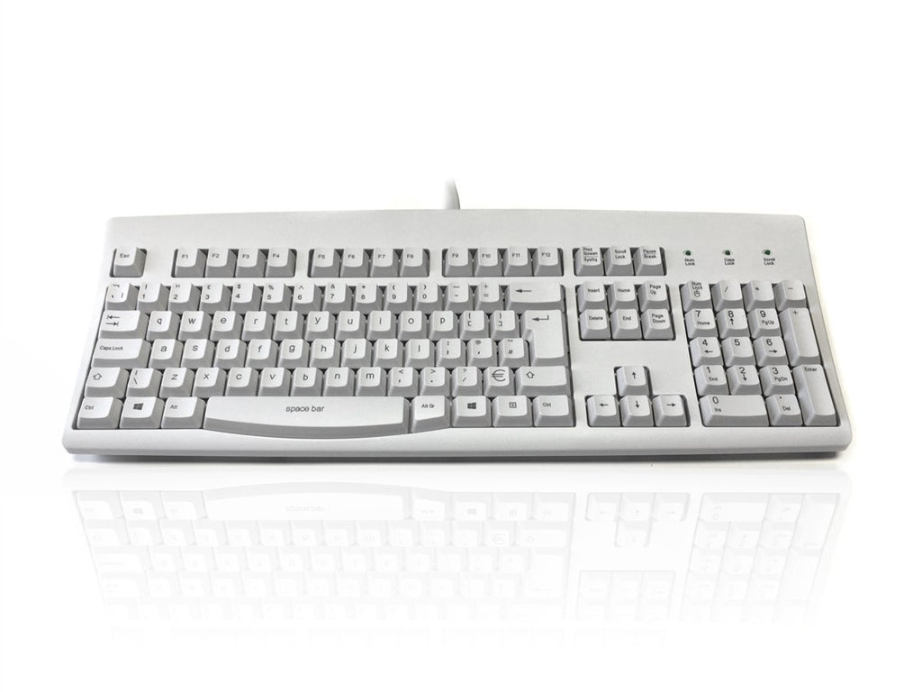 Accuratus 260 Lower Case - PS/2 Full Size Lower Case Professional Keyboard with Contoured Full Height Touch Typing Keys & Patented One Touch Euro Key Accessories Accuratus White  