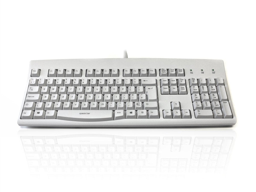 Accuratus 260 Lower Case - USB Full Size Lower Case Professional Keyboard with Contoured Full Height Touch Typing Keys & Patented One Touch Euro Key Accessories Accuratus White  