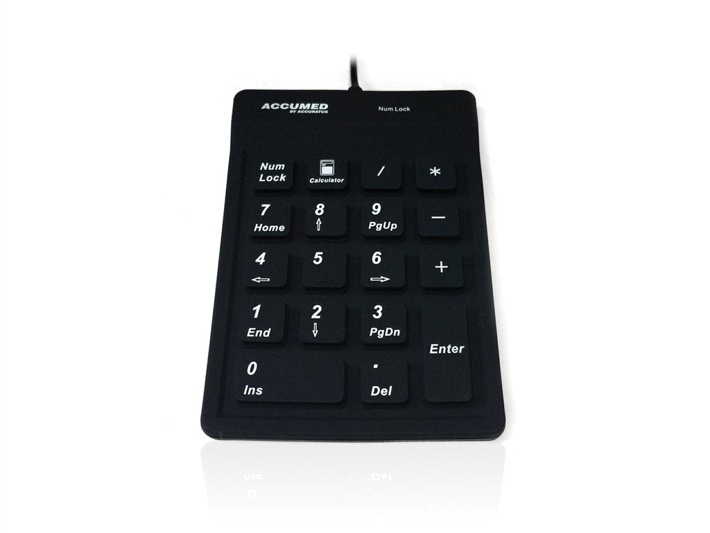 Accuratus AccuMed 100 - USB Sealed IP67 Antibacterial Clinical / Medical Keypad Accessories Accuratus Black  