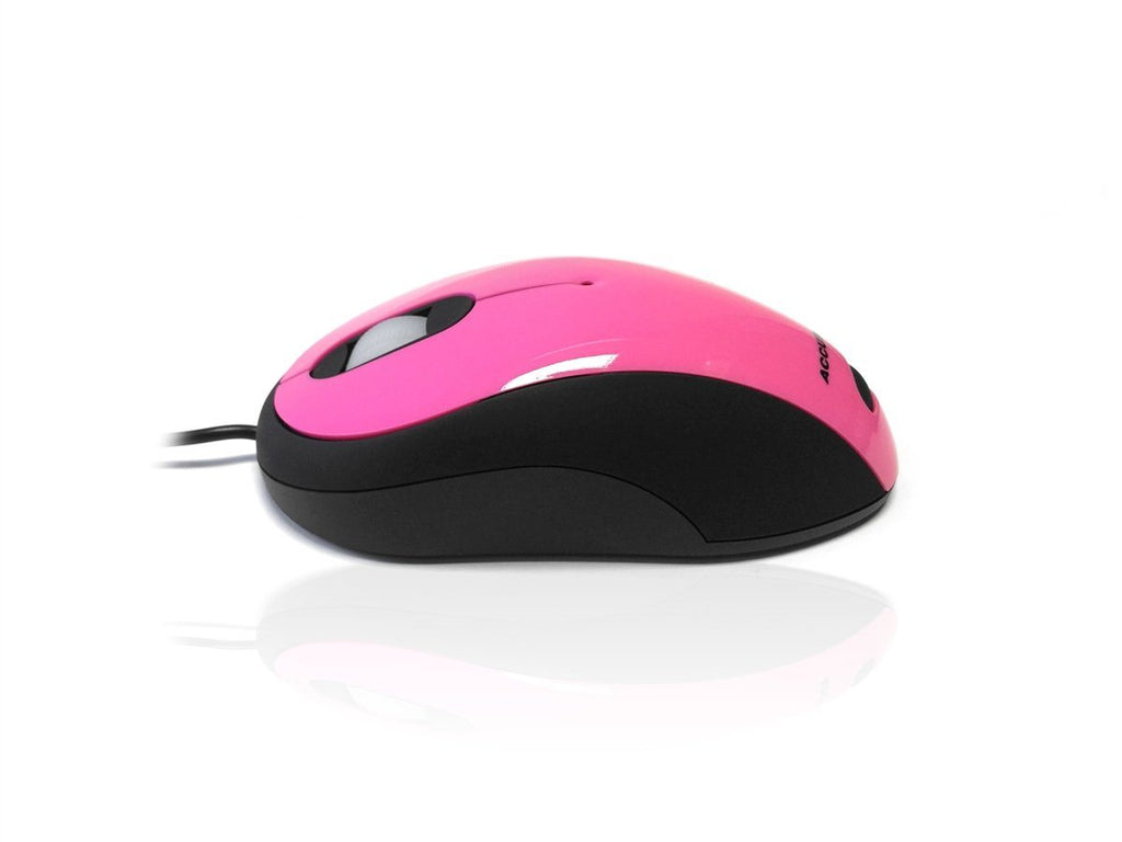 Accuratus Image Mouse - USB Full Size Glossy Finish Computer Mouse Accessories Accuratus Pink  