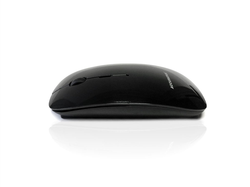 Accuratus Image RF - Wireless RF 2.4Ghz Sleek Slim Glossy Finish Optical Mouse with Nano Receiver Accessories Accuratus Black  