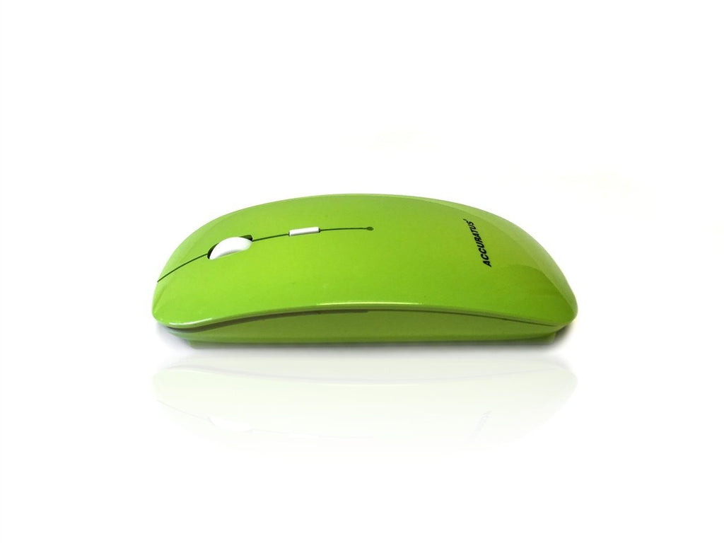 Accuratus Image RF - Wireless RF 2.4Ghz Sleek Slim Glossy Finish Optical Mouse with Nano Receiver Accessories Accuratus Green  