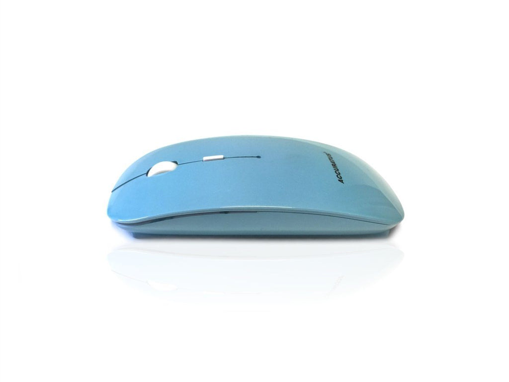 Accuratus Image RF - Wireless RF 2.4Ghz Sleek Slim Glossy Finish Optical Mouse with Nano Receiver Accessories Accuratus Light Blue  