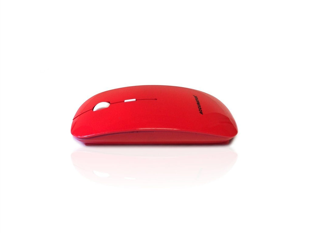 Accuratus Image RF - Wireless RF 2.4Ghz Sleek Slim Glossy Finish Optical Mouse with Nano Receiver Accessories Accuratus Red  