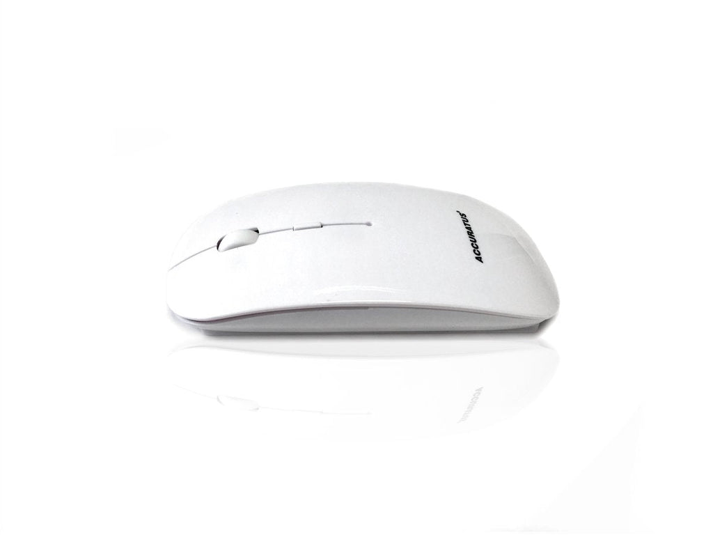 Accuratus Image RF - Wireless RF 2.4Ghz Sleek Slim Glossy Finish Optical Mouse with Nano Receiver Accessories Accuratus White  