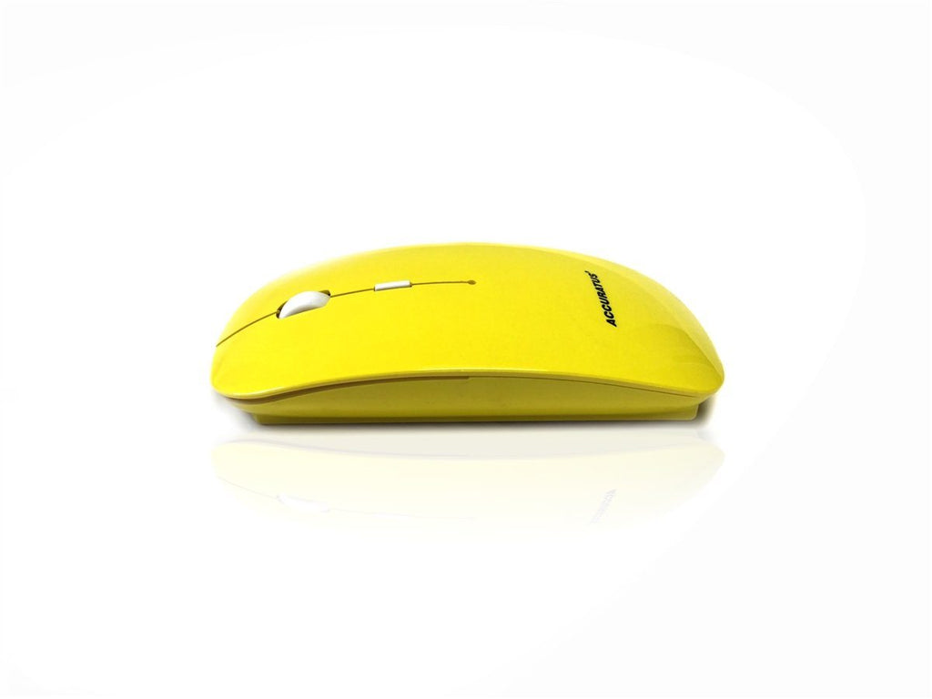 Accuratus Image RF - Wireless RF 2.4Ghz Sleek Slim Glossy Finish Optical Mouse with Nano Receiver Accessories Accuratus Yellow  