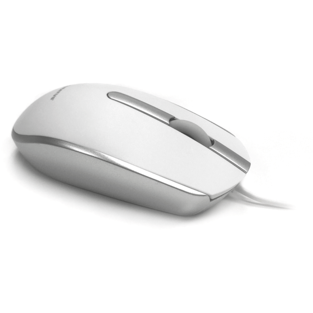 M100 MAC - USB Wired Full Size Slim Apple Mac Mouse with Silver and Matt White Tactile Case - Standard Accessories Accuratus   